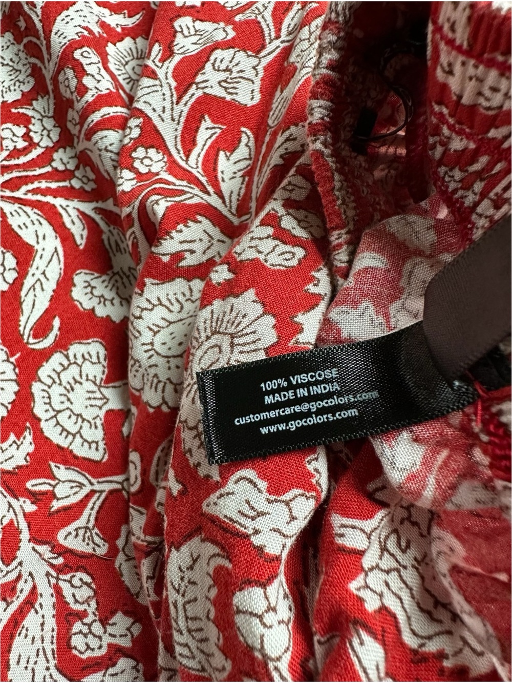 Red Floral Wide-Leg Pants - Picture 7 of 7
